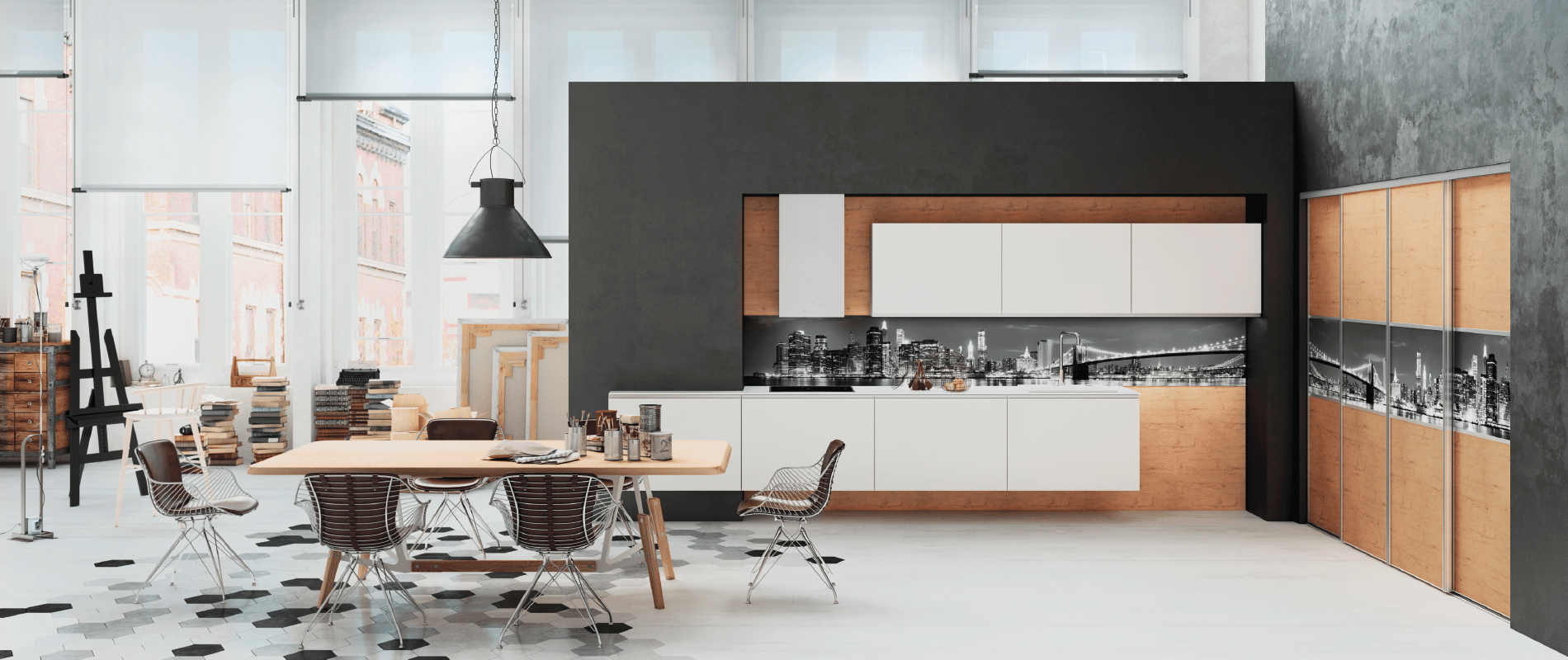 Cuisine design hanae sur mesure moderne haut de gamme / décor bois