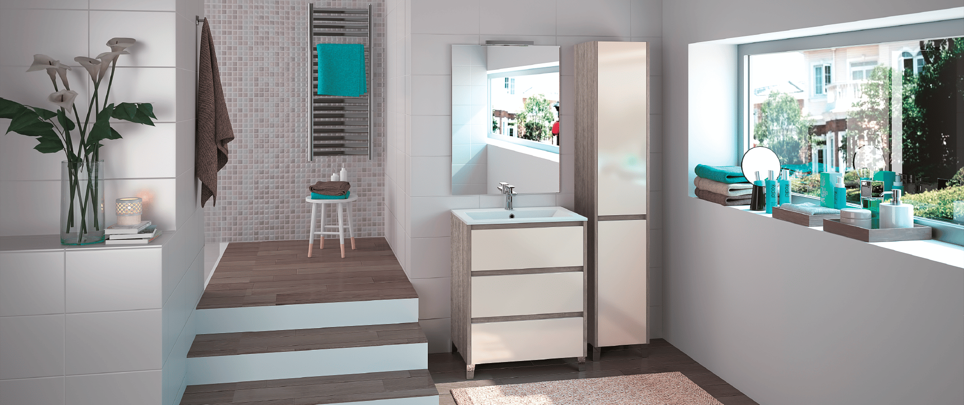 Salle de bain moderne avec douche italienne. salle de bain moderne ...