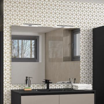 salle de bains zaho truffe mat gris moderne épuré haut de gamme