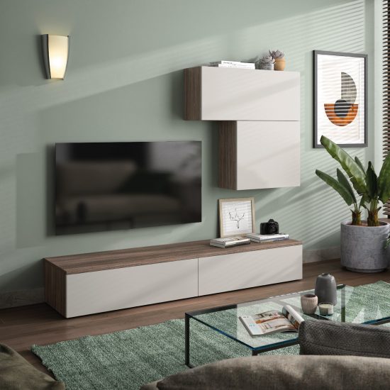 living kim contemporain blanc bois