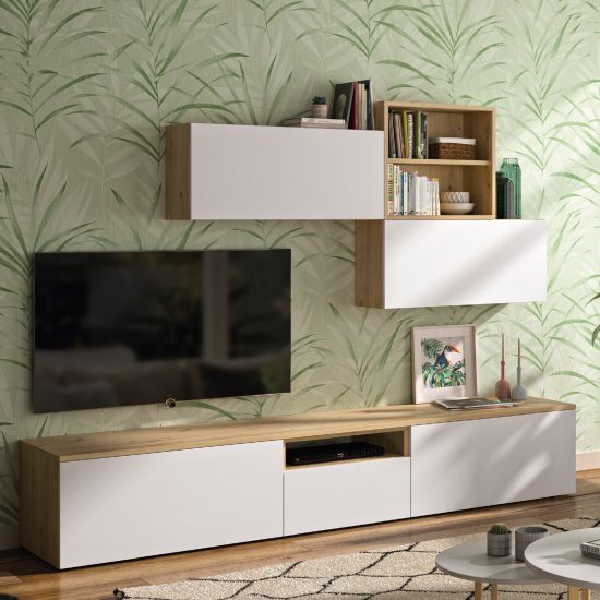 living zenit contemporain blanc bois