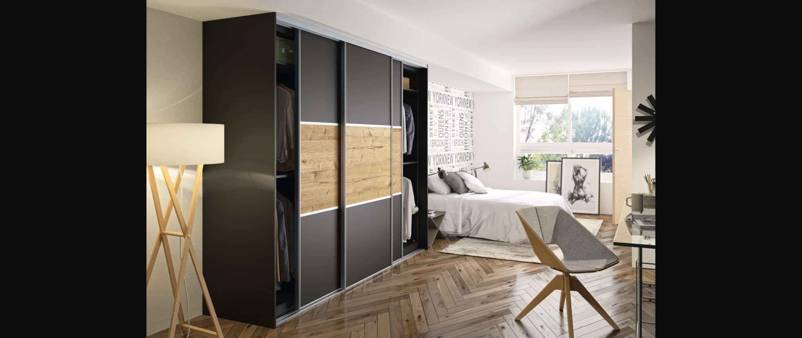 dressing zaho suzy chambre noir bois design épuré