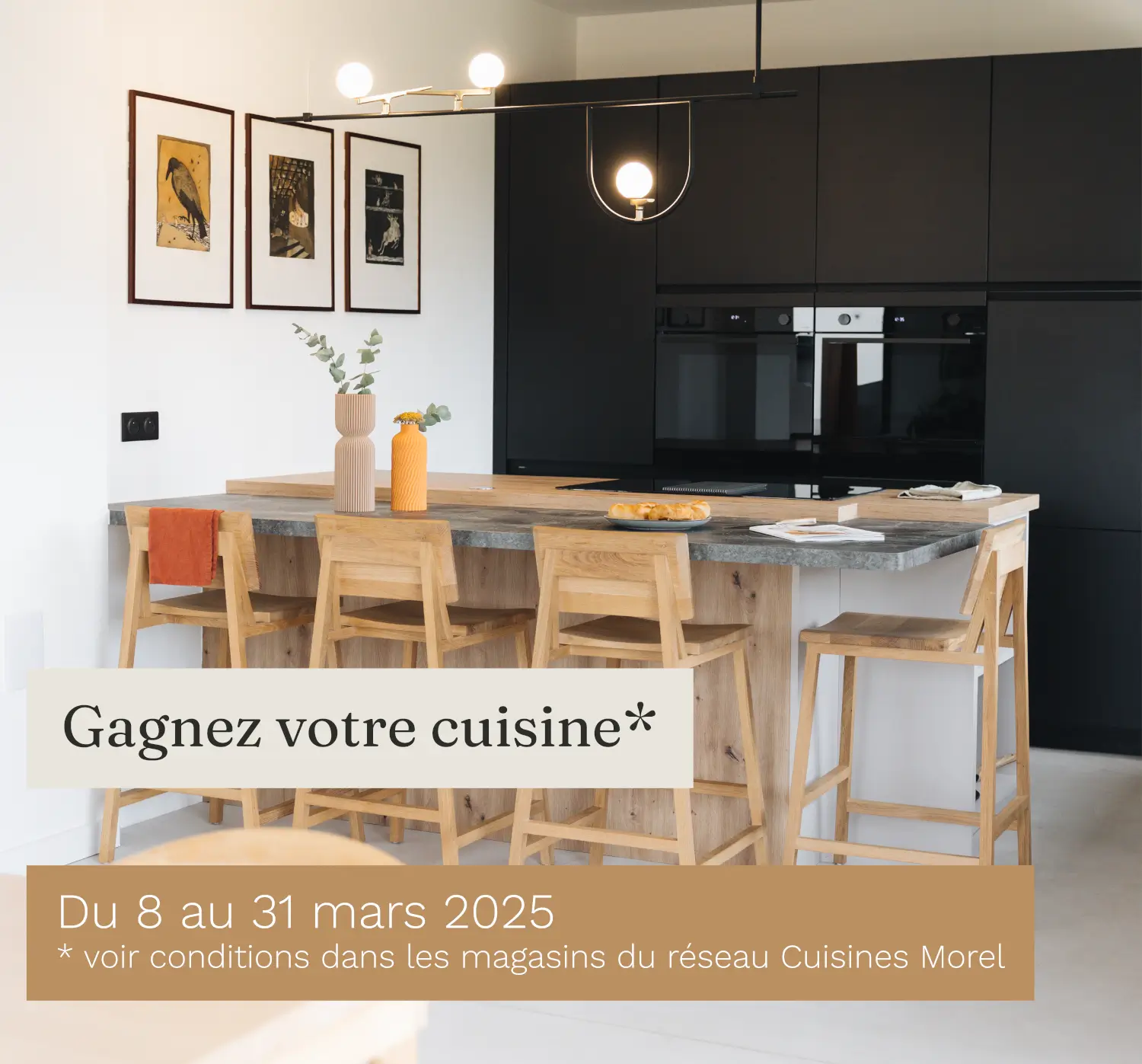 Concours Cuisines Morel pour gagner une cuisine contemporaine, du 8 au 31 mars 2025.